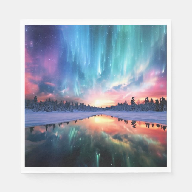 Aurora Borealis, Norrsken, Pappersservett (Framsidan)