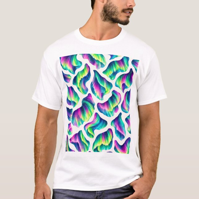Aurora Borealis Norrsken T Shirt (Framsida)