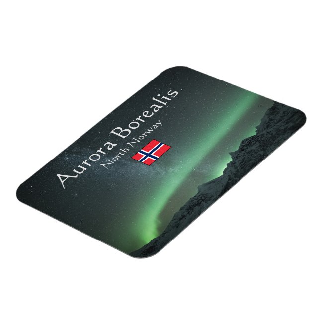 Aurora Borealis North Norge Souvenir Magnet (Vänstra Sidan)