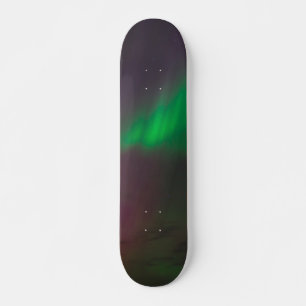 Aurora Borealis Norther Ljus Alaska Himlar Grönt Mini Skateboard Bräda 18,5 Cm
