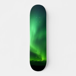Aurora Borealis Norther Ljus Alaska Himlar Grönt S Mini Skateboard Bräda 18,5 Cm