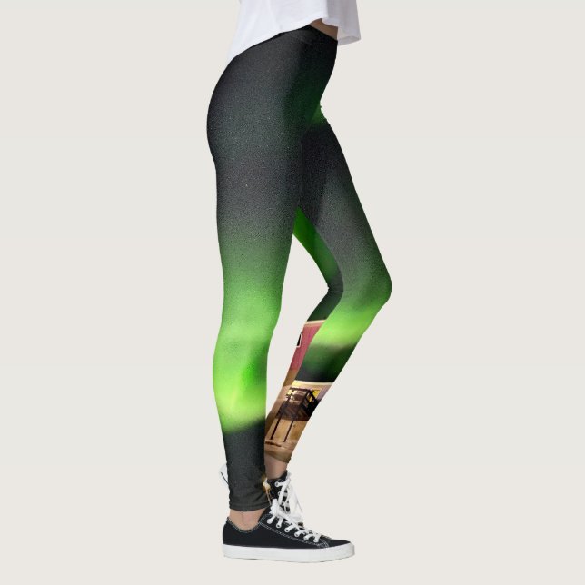 Aurora Borealis Northern Light Ilulissat Grönland Leggings (Höger)