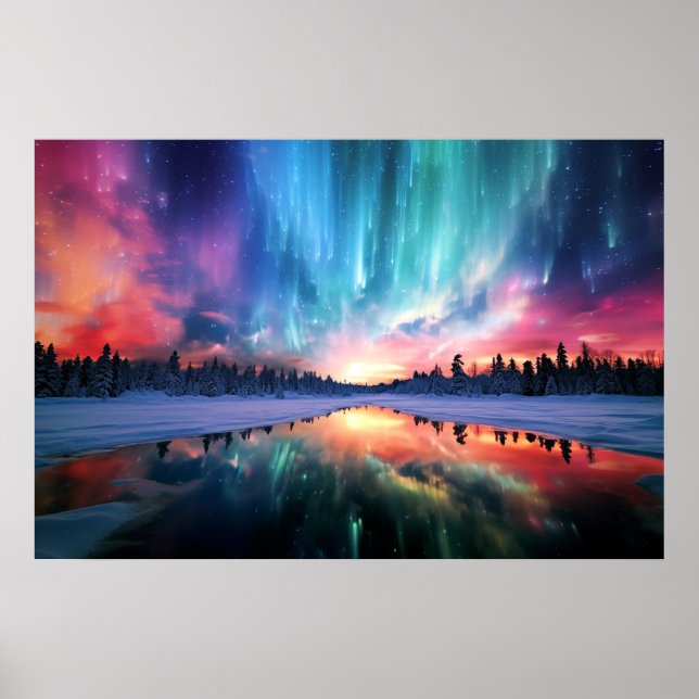 Aurora Borealis, Northern Lights, Poster (Framsidan)