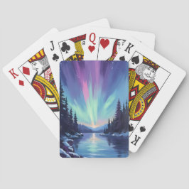 Aurora Borealis | Northern Lights Watercolor Casinokort