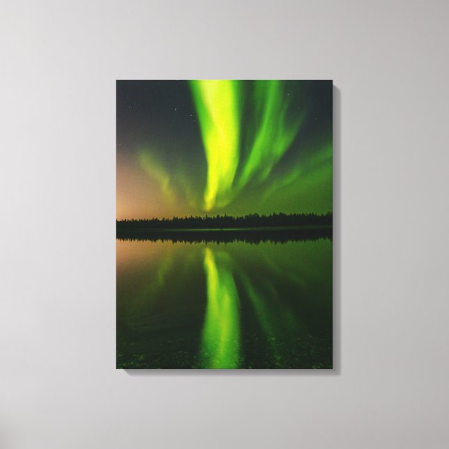 Aurora Borealis Northern ljus Norge Canvastryck (Framsida)