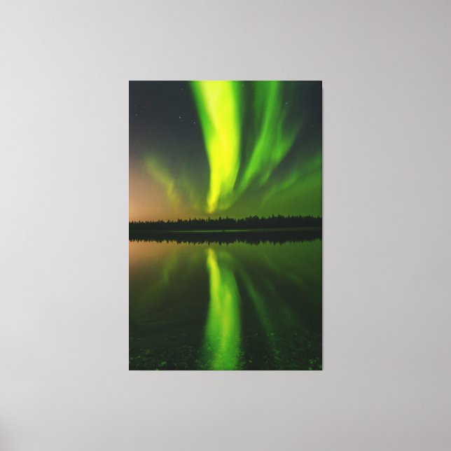 Aurora Borealis Northern ljus Norge Canvastryck (Framsida)