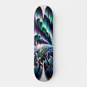 Aurora Borealis Observation Mini Skateboard Bräda 18,5 Cm