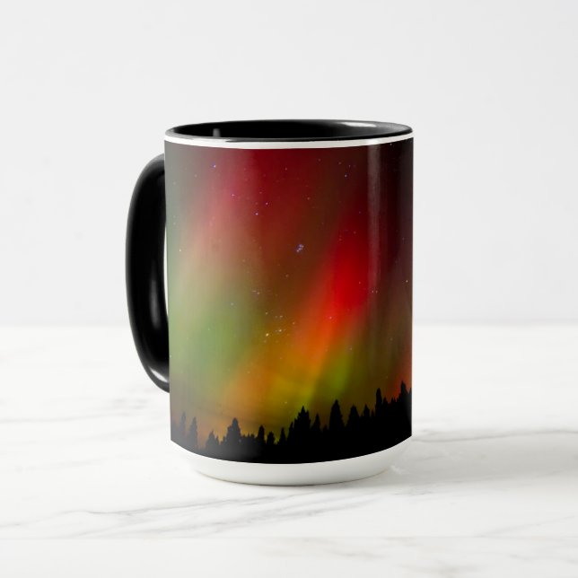 Aurora Borealis och träd Mugg (Framsida vänster)