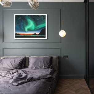 Aurora Borealis - Oljemålning Canvastryck