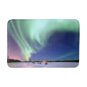 Aurora Borealis över Alaska Badrumsmatta