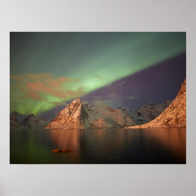 Aurora Borealis, Polariskt ljus Poster (Framsidan)