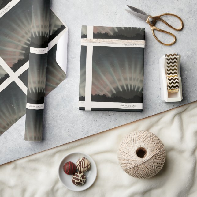 Aurora Borealis Print, Trouvelot, 1881, återställd Presentpapper (Hantverk)