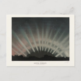 Aurora Borealis Print, Trouvelot, 1881, återställd Vykort