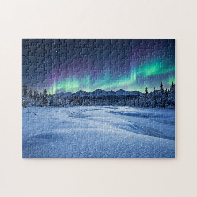 Aurora Borealis Pussel (Horisontell)