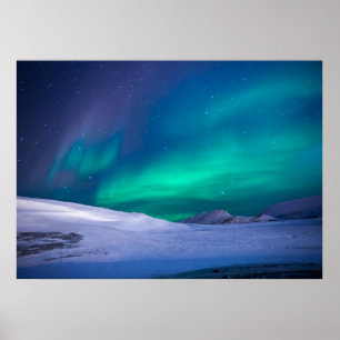 Aurora Borealis vackra miljö Poster