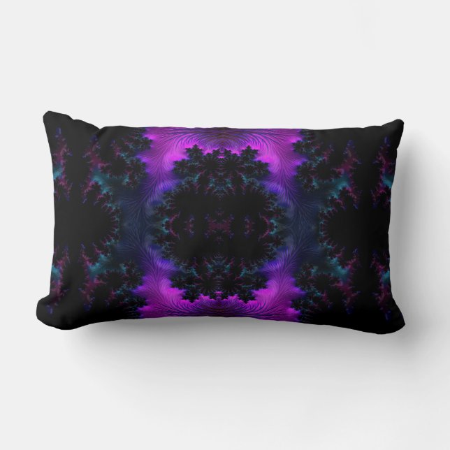 Aurora Borealis vid Midnight Fractal Lumbarkudde (Framsida)