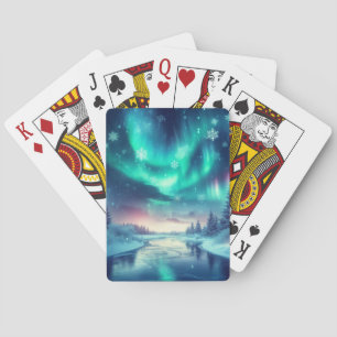 aurora borealis/vinter/jul casinokort