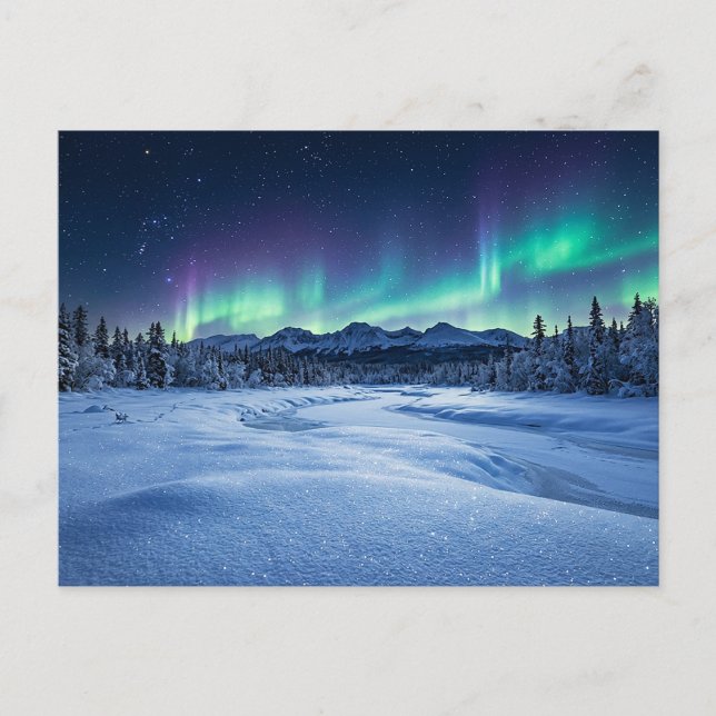 Aurora Borealis Vykort (Framsida)