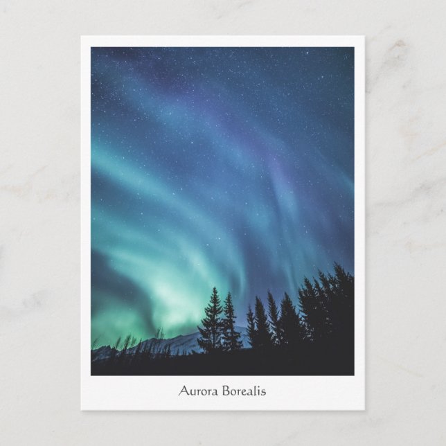Aurora Borealis Vykort (Framsida)