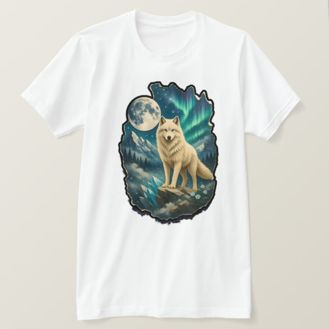 Aurora Borealis Wildlife T-Shirt för kvinnor (Design framsida)