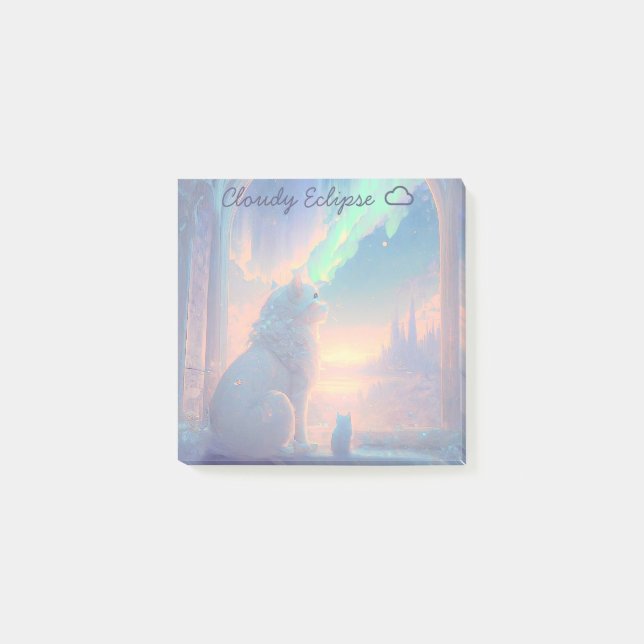 Aurora Castle Cat Post-it Block (Framsida)