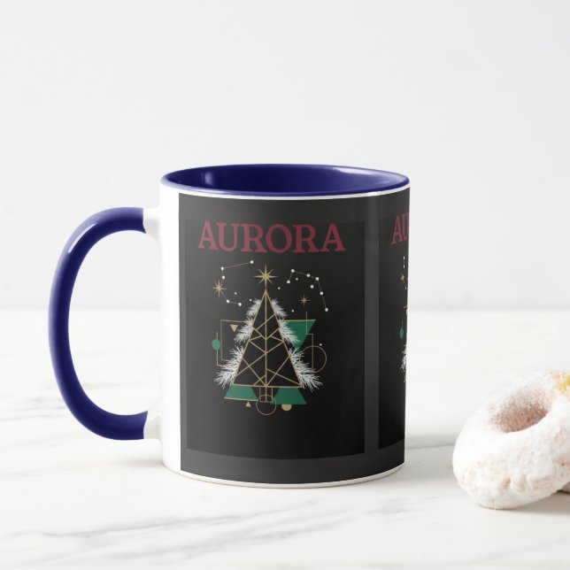 AURORA – Christmas Vector Mug for Winter Holidays Mugg (Med munk)