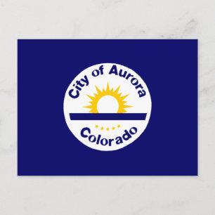 Aurora, Colorado Flagga Vykort