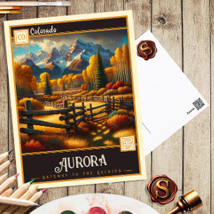 Aurora, Colorado Postkort för Vintage Vykort