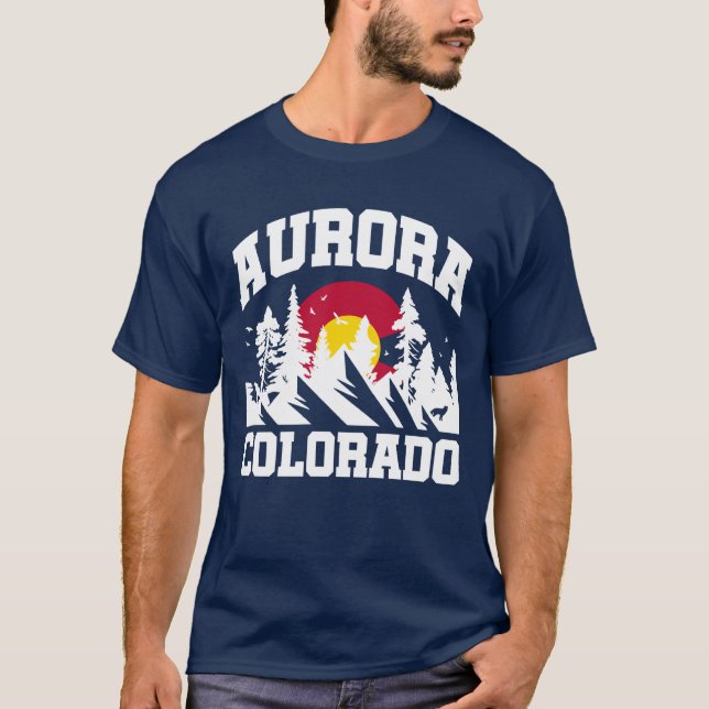 Aurora,Colorado T Shirt (Framsida)