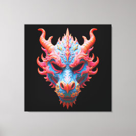 Aurora Dragon Mask Canvastryck