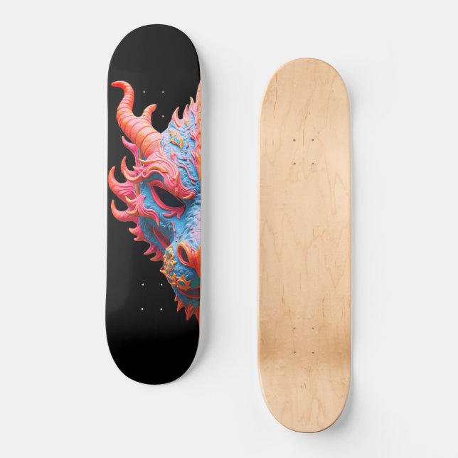 Aurora Drakmask Mini Skateboard Bräda 18,5 Cm (Framsida)