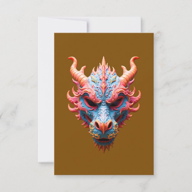 Aurora Drakmask Tack Kort (Framsida)