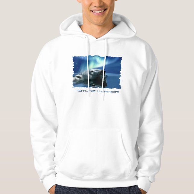 AURORA DREAMING Polar Bear Wildlife Hoodie (Framsida)