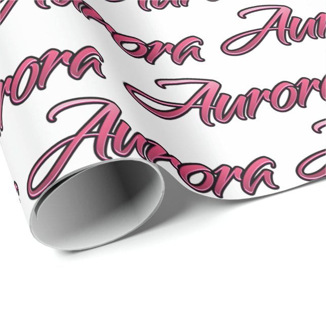 Aurora faded pink personalisiertes Geschenkpapier Presentpapper (Rullad Hörn)