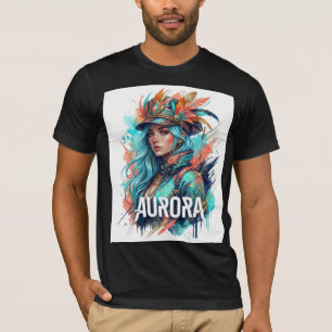 Aurora Fantasy Art T Tröja Färgrik Boho Kvinna G