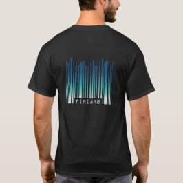 Aurora Finland 3 Bakgrund Basic Mörk T-Shirt