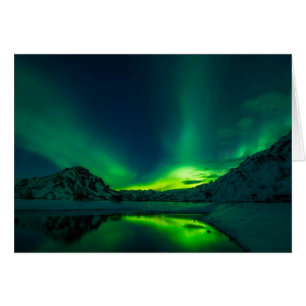 Aurora för häftande Grönt tom insida Hälsningskort