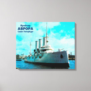 Aurora för ryska Cruiser Canvastryck