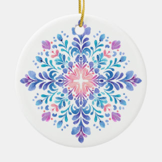 Aurora Frost Snöflinga Ornament | Rosa och Blå Wi