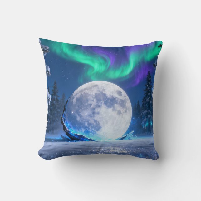 Aurora Full Moon Kuddöverdrag Kudde (Framsida)