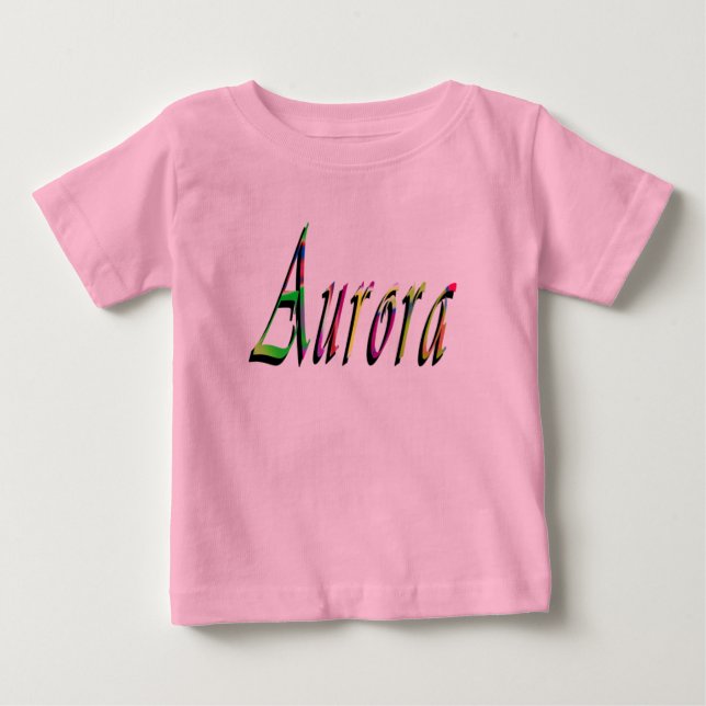 Aurora Girls Namn Logotyp T Shirt (Framsida)