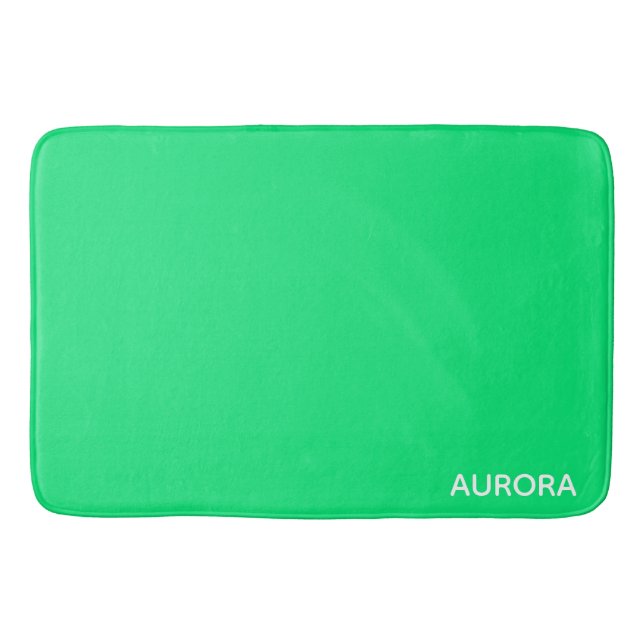 Aurora grön färg namn badrumsmatta (Framsidan)