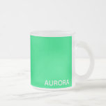 Aurora grönt färg namn frostad glasmugg<br><div class="desc">Aurora grönt färg namn</div>