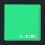 Aurora grönt färg namn magnet<br><div class="desc">Aurora grönt färg namn</div>