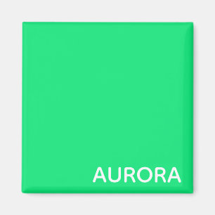 Aurora grönt färg namn magnet