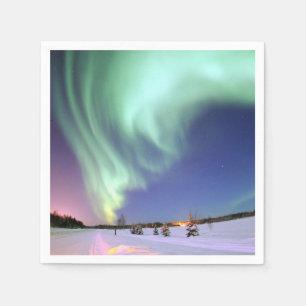 Aurora - härligt nordligt ljus pappersservett