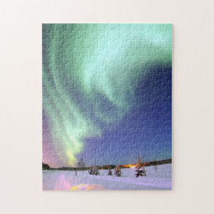 Aurora - härligt nordligt ljus pussel