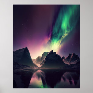 Aurora Himlar Ljus Poster
