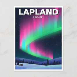 Aurora i Lappland Finland Travel Vykort