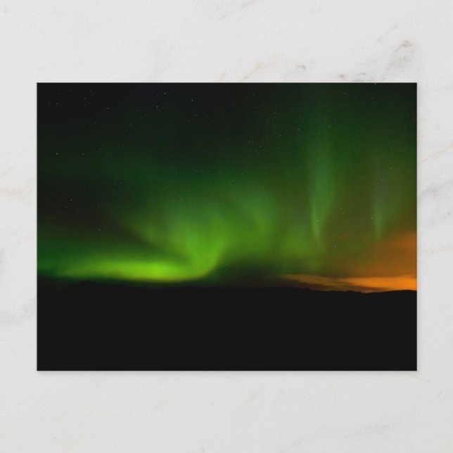 Aurora i Reykjanes-Peninsula nr 2 Vykort (Framsida)